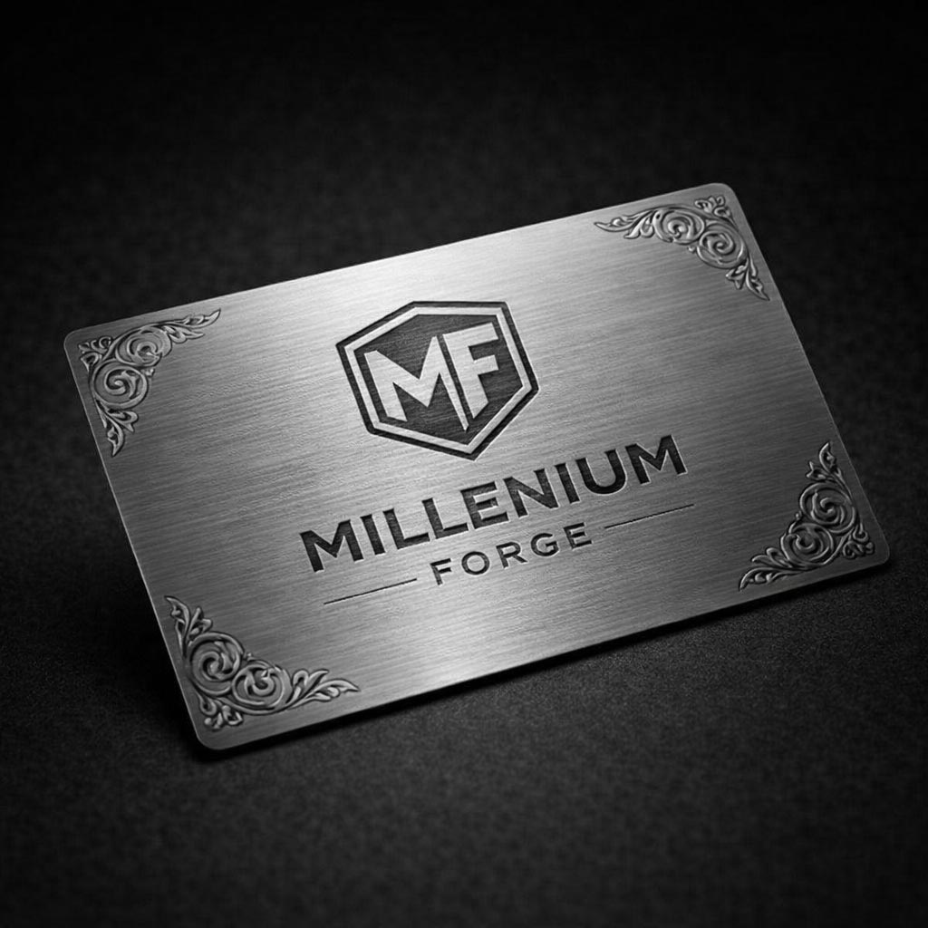 Brushed Stainless Steel business card