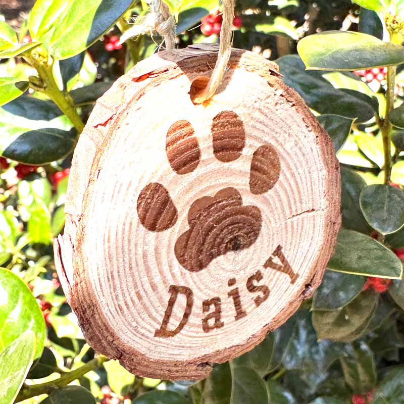 custom wood slice-christmas ornament
