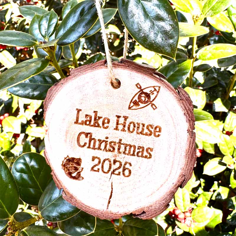 custom wood slice-christmas ornament